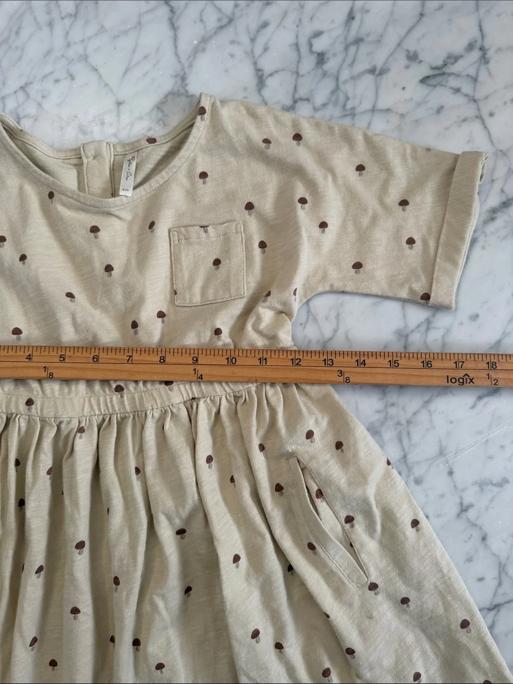 Rylee + Cru girls mushroom dress 6-7 NWOT